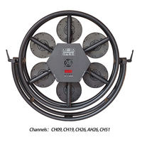 Igracelite - Juego de 7 Luces LED Retro Halo para Escenario, Luces Intermitentes de Fondo para Conciertos, Fiestas, Clubes, Bares, Luz Cálida Blanca, Matriz COB