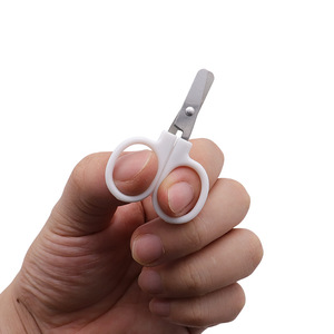 Round Tipped Scissors Stainless Steel White Home Use Tailor Scissors - Product Image 1