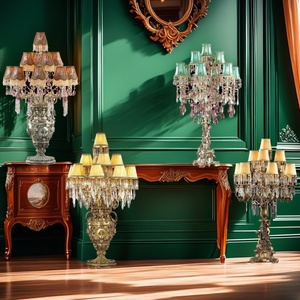 Gốm Vẽ tay midcentury đơn giản lớn Pháp cổ điển vua Louis sứ đứng nến 1 năm bảo hành không dây - Product Image 3