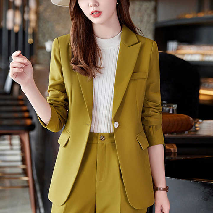 Women's Fashion Single-breasted Casual Two-piece Suit main image 0