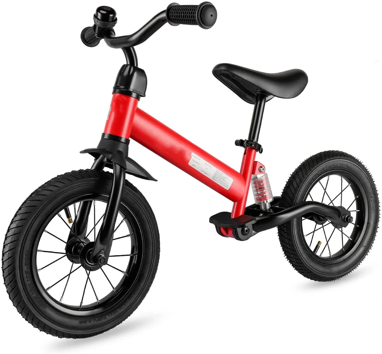KORIMEFA Kinder Balance Bike Für 3-6 Jahre Alte Kinder Kleinkind Push-Fahrrad mit Gummi Air 12 "Räder stoßdämpfer