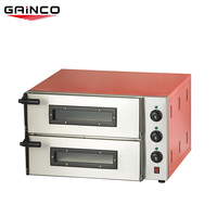 Hot Jual Restoran Italia Indoor 1 Deck Twin Gas Pizza Oven Mesin