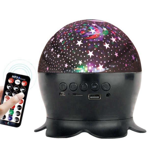 Remote Star Night Star Xmas Laser Sky FM Radio AUX TF Music Bluetooth Speaker Night Light Led Star Projector for Bedroom