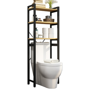 Bathroom Display Shelf Storage Holders Over Toilet 3-rack Standing Shelves For Bath Toilet Closestool