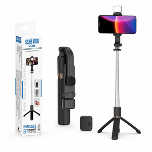 Trépied en acier inoxydable JC-02S avec lumière LED intégrée, poignée à rainure droite extensible de 985 mm - Product Image 2