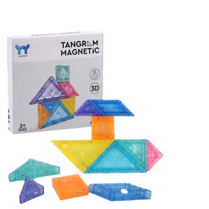 Manufacturer's Hot Sales 3D <strong>Puzzle</strong>-Creative Design Colorful Plastic Magnetic <strong>Tiles</strong> Early Educational Challenge IQ <strong>Tangram</strong> <strong>Puzzle</strong> - Product Image 1
