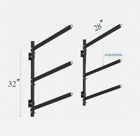 Support de stockage de kayak sur pied pour accessoire de paddleboard de garage intérieur et extérieur pour planche de surf à deux kayaks