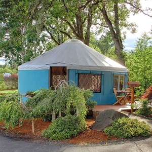 Ruizhi 20ft yurts nhà ở cho cuộc sống nhà mái vòm trắc địa yourte 4 saison gỗ yurt nhà sang trọng Mông Cổ yurts - Product Image 1