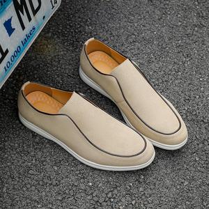 Mocasines de Ante de Oveja Transpirables con Punta Redonda para Hombre, Estilo Slip-on, Tallas Grandes, para Conducir y Ocio, Colección Otoño - Product Image 3