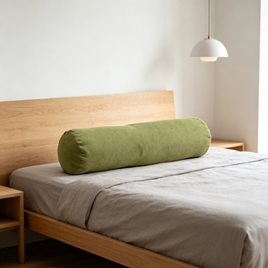 Coussin cylindrique ergonomique portable avec fermeture éclair <span class=keywords><strong>Darco</strong></span> 60x20cm - Soutien du cou et du dos pour le camping Vert - Product Image 5