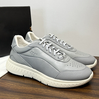 Chaussures de sport décontractées pour hommes en cuir pleine fleur de luxe, semelle antidérapante absorbant les chocs, chaussures de marche quotidiennes de haute qualité pour le travail