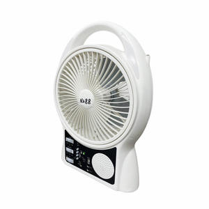 Groothandel AC/DC 12V oplaadbare batterij AC/DC LED lamp bureauventilator USB elektrische 8 inch tafelventilator zonnepaneel oplaadbare ventilator - Product Image 3