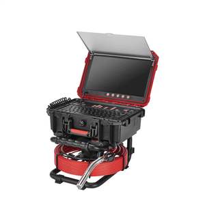 Caméra d'égout QYTeco pour caméra d'inspection de tuyau à nivellement automatique 30m HD 13.3 pouces 1080P 512Hz avec câble 21mm 5.3mm - Product Image 1