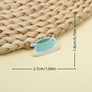 Patch brodé multifonctionnel en fer de 1,6-4,1 cm, motif dessin animé végétal, série Summer Tea House, pour la décoration DIY de vêtements, sacs à dos et sacs - Product Image 5