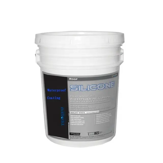 Eco Friendly 100% silicone Liquid Rubber White Waterproof Silicone Roofing Coating for Leak Repair