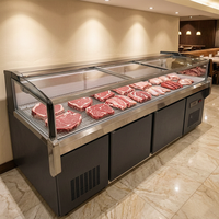 Vitrina Refrigerada Comercial de Acero Inoxidable de Gran Capacidad, Doble Temperatura, Mecánica, con Enfriador de Aire Integrado
