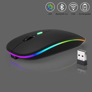2.4g Bt Usb Gaming Mouse Super Light Optical Wireless Charging Silent for <b>Pc</b> Games Office Use Rechargeable Colorful Options - Product Image 5