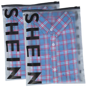 מותאם אישית מודפסת מנוקדת בד שמלות חולצות עם לוגו מותאם אישית רוכסן פלסטיק שקיות עם לוגו - Product Image 2