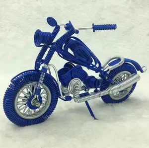 卸売クリエイティブ金属工芸品誕生日プレゼントアルミワイヤー装飾オートバイクラフト