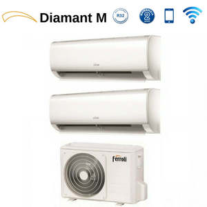 เครื่องปรับอากาศ FERROLI แยกคู่อินเวอร์เตอร์ซีรีส์ Diamant plus M 9 + 9 CON 18-2 R-32 Wi-Fi 9000 + 9000 nov - Product Image 2
