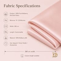 Tissu en soie de mûrier 100% naturelle, teinture unie, doux, lisse, respectueux de la peau, tissé