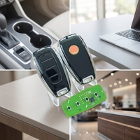 Fabricant de clés de voiture FW, vente en gros de clés intelligentes universelles FW-CR84 pour clés à 4 boutons, prend en charge l'entrée sans clé, noir ABS+Métal