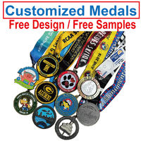 Médailles de marathon personnalisées en alliage de zinc, design gratuit, style antique moderne, pour tournois de course virtuels 5K 10K, souvenir