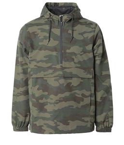 camo pullover windbreaker