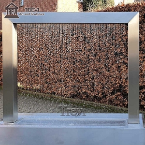 Hôtel en plein air Villa jardin décoration en métal caractéristique de l'<span class=keywords><strong>eau</strong></span> mur en acier inoxydable rideau de pluie <span class=keywords><strong>fontaine</strong></span> d'<span class=keywords><strong>eau</strong></span> - Product Image 2