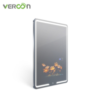 Vercon Offres Spéciales moderne de luxe Miroir de salle de bain LED rectangle Android Smart Magic Salle de bain TV mural Youtube Instagram