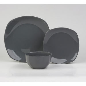 Juego de cena cuadrado de 12 piezas/16 piezas de esmalte reactivo de gres de Color sólido OEM, juego de 1 Nivel de Material cerámico del norte de China - Product Image 4