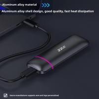 Boîtier SSD externe M.2 en gros avec éclairage RGB, USB 3.1 Type-C 10 Gbit/s, compatible double protocole NGFF/NVMe