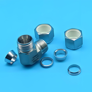 ข้อต่อท่อไฮดรอลิกสแตนเลสแบบสามทางอุปกรณ์ Eo2ปลอกโลหะเดี่ยวแบบสะอาด - Product Image 4