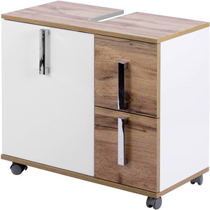 French Wood Black Double Sink Lights PVC Washroom <strong>Ready</strong> <strong>Made</strong> Basin Led <strong>Bathroom</strong> Cabinet - Product Image 1