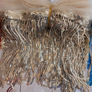 Frangia con Paillettes e Nappe, Catena Decorativa per Abiti da Ballo Latino, Frangia Macramè per Donna - Product Image 6