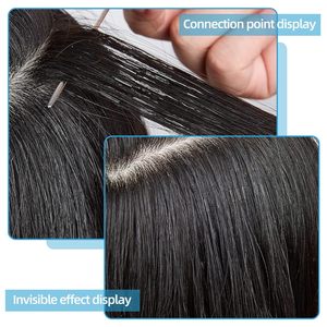 Extensions de cheveux Remy 6D de deuxième génération à clipser, double épaisseur, pouvant être permanentées, sans nœuds, cinq mèches en rangée (20 pouces) # <span class=keywords><strong>60</strong></span>) 10a 1b - Product Image 6