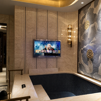 Téléviseur intelligent LED 4K UHD pour salle de bain, panneau miroir, étanche IP65, Assistant vocal Google, Wi-Fi, DVB-T/T2/C/S/S2, Nouveau modèle 2026, TV de salle de bain
