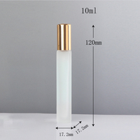 Échantillons de parfum rechargeables, flacon vaporisateur de parfum carré de 10 ml avec bouchon à vis, verre noir mat pour le décantage