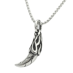 Collier pendentif en acier inoxydable pour homme, forme animalière, style rétro punk, design géométrique 280491 - Product Image 4