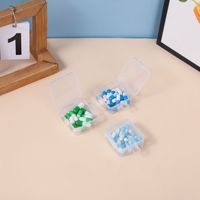 Mini boîte carrée en plastique PP de 4.5cm, emballage siamois, boîte à bijoux transparente avec crochet, vente en gros