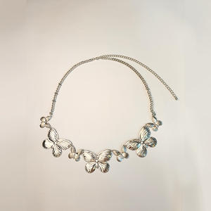 Chaîne de taille papillon en alliage de zinc doré et blanc, chaîne de corps simple couche pour femme, usage quotidien - Product Image 4