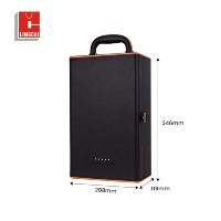 Coffret cadeau de luxe de haute qualité avec Logo personnalisé, boîte d'emballage en verre de bouteille de vin, boîtes cadeaux de vin en cuir portables, bouteille unique