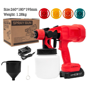 Pistola de Pintura Portátil de Iones de Litio para Pequeños Proyectos de Bricolaje, Pintura de Látex, Uso Doméstico e Industrial, Alimentación por Aspiración, 1 Sp - Product Image 5