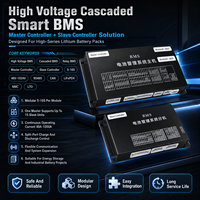 Sistem Manajemen Baterai Bertingkat Tegangan Tinggi 96S EC-HV-MC1+EC-HV-SC5+Layar LCD 4.3 inci CAN RS485 untuk Penyimpanan Energi