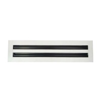 Diffuseur d'air linéaire en alliage d'aluminium HVAC, anti-condensation, noir, grille de ventilation de plafond à fentes pour l'apport d'air frais, pour système d'air centralisé
