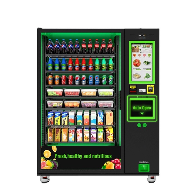 TCN Automatic Fresh Fruit Vending Machine Refrigerated Vending Machines With Touch Screen