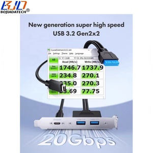Cable Adaptador de Datos USB <span class=keywords><strong>3</strong></span>.<span class=keywords><strong>2</strong></span> Tipo-C de 20 Gbps + Doble Conector USB <span class=keywords><strong>3</strong></span>.0 Tipo-A de <span class=keywords><strong>2</strong></span>.5 Gbps a Tipo-E y Conector de 19 Pines con Soporte PCI - Product Image 5