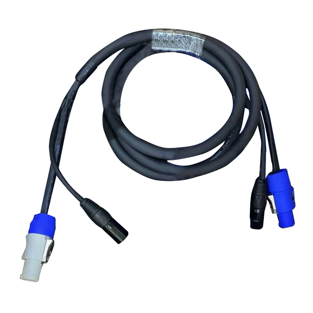 Custom 6FT Powercon Plus 14 AWG Audio 3 Pin XLR Dmx Combi Combo Hybrid Cable for Powered Speakers