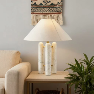 Lampe de table en tissu motif <span class=keywords><strong>champignon</strong></span> marbré, style postmoderne, simple <span class=keywords><strong>et</strong></span> créatif, pour salon, bureau, chambre à coucher, lampe de bureau décorative - Product Image 2