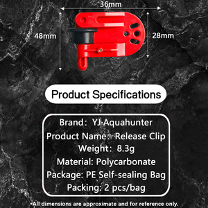 Clip de Liberación para Pesca en Mar, Plástico Rojo y Acero Inoxidable, para Pesca de Arrastre en Agua Salada - Product Image 4